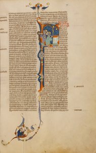 Initial F: Elkanah with Hannah and Peninnah in the Temple by Unknown artist