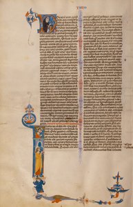 Initial I: Saint James with Christ Above by Unknown artist