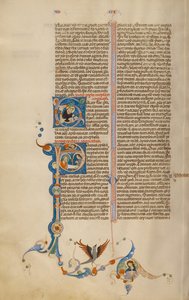 Initial P: Saint Paul Giving a Letter to a Messenger