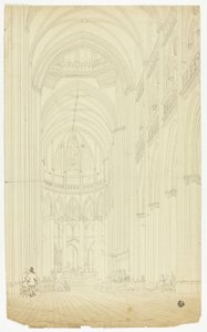 Interior of a Gothic Cathedral by Unknown artist