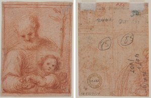 Joseph and Child (recto); Fragment of Two Figures (verso)