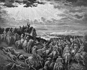 Joshua stops the race of the Sun.