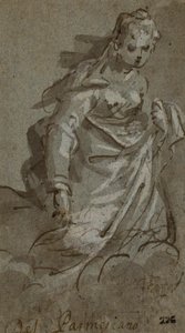 Kneeling Cloud-borne Female Figure by Unknown artist