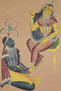 Krishna Stroking Radha