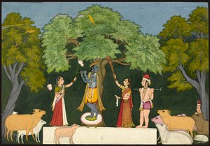Krishna Entertains His Companions by Unknown artist