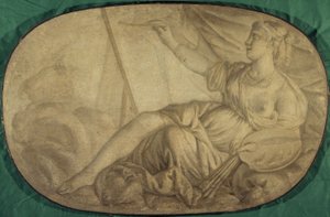 Painting (allegory, decorative painting for the Hôtel La Rivière then Canillac) by Unknown artist