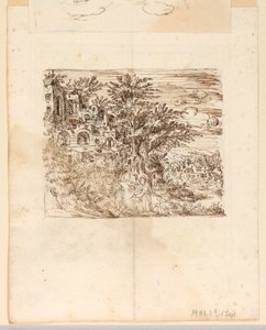 Landscape; (verso: Grotesque Design) by Unknown artist