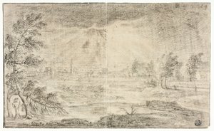 Landscape with Village by Unknown artist