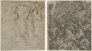 Laocoön (recto); Battle of the Milvian Bridge (fragment) (verso) by Unknown artist
