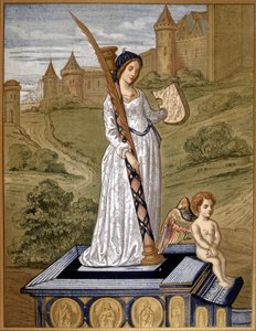 Laure leads love to the temple of chastity (Laura de Noves) by Unknown artist