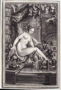 Le Roi Candaule et le maitre en right- in Tales et nouvelles en vers by Jean La Fontaine. 1762 by Unknown artist