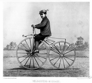The Michaux Velocipede - in Le Centaure, Engraving, Bibl. de la Ville de Paris by Unknown artist