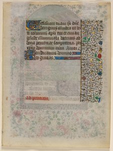 Leaf from a Book of Hours: Text (verso)