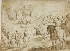 Leopard Hunt in Persia by Unknown artist