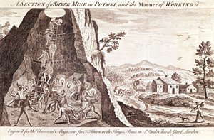 The silver mines at Potosi, Bolivia