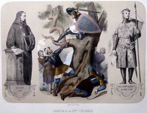 Louis VII fights against the Saracens during the 2nd crusade