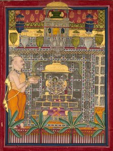 Maharao Kishor Singh II of Kota Worshiping Krishna as Brij Rajji