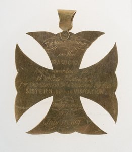 Maltese cross pendant awarded to Bertha Palmer by Unknown artist