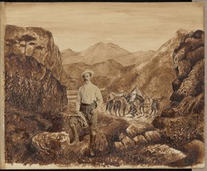 Man in a Mountain Landscape by Unknown artist