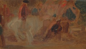 Man on a White Horse by Unknown artist