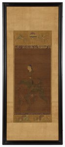 Manjushri riding a lion