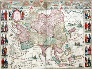 Map of Asia from the Bleau Atlas by Unknown artist