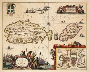 Map of Malta and Gozo, c.1650