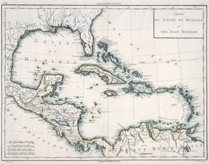 Map of the Gulf of Mexico and the Caribbean by Unknown artist