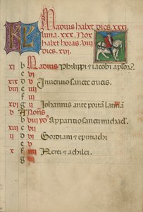 May Calendar Page; Hawking