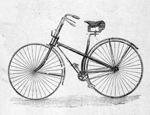 Model of bicycle with straight body