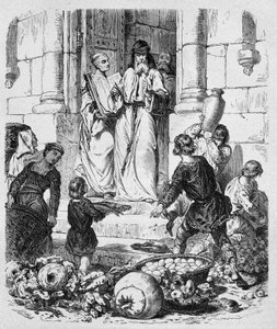 Monks Collect Tithes on the People - in 