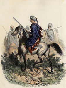 Moorish gendarmes (or field guards) in charge of the rural police of Algiers, trained in 1831. in “L