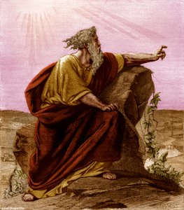 Moses viewing the Promised Land from Pisgah, Mount Nebo