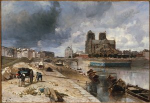 Notre-Dame seen from the Quai de la Tournelle by Unknown artist