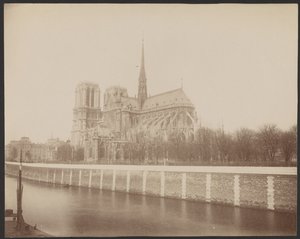 Notre-Dame seen from the Seine by Unknown artist