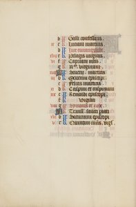 October Calendar Page Continued by Unknown artist