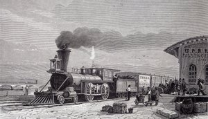 Omaha Station, starting point of the Pacific Railway - in 