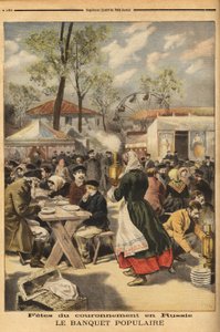 On the Occasion of the Coronation of Tsar Nicholas II, a Popular Banquet for 500,000 Russians on the Khodinskoie Maneuver Field in Moscow by Unknown artist