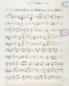 Opening page of the opera Stratonice by Mehul (1792) by Unknown artist