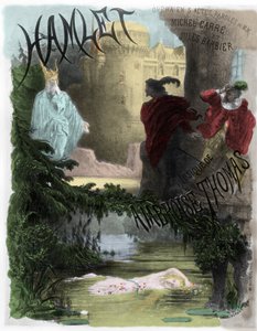 Opera: Poster of Hamlet (music by Ambroise Thomas, lyrics by Michel Carre and Jules Barbier)