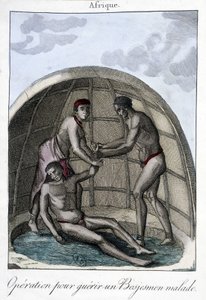 Operation to cure a Bojesmen - engraving by Unknown artist