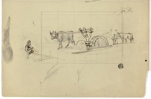 Ox Working on a Treadmill by Unknown artist