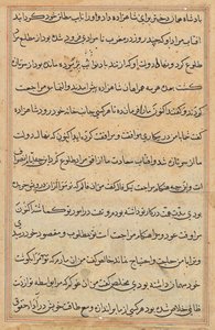 Page from Tales of a Parrot (Tuti-nama): text page by Unknown artist