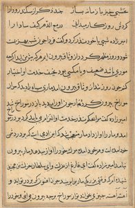 Page from Tales of a Parrot (Tuti-nama): text page by Unknown artist