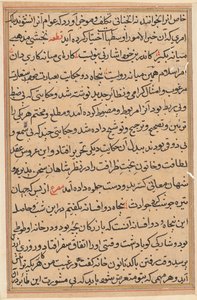 Page from Tales of a Parrot (Tuti-nama): text page