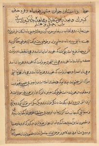 Page from Tales of a Parrot (Tuti-nama): text page by Unknown artist