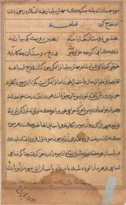 Page from Tales of a Parrot (Tuti-nama): text page by Unknown artist