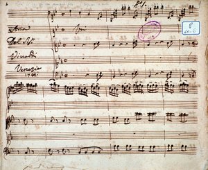 Page of musical score of Gia si sa ch