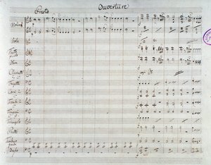 Page of the sheet music for Die Entfuhrung aus dem Serail, opera by Mozart, Lichtenthal version by Unknown artist