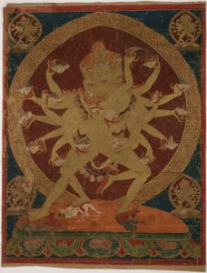 Painted Banner (Thangka) of Skull-Cup Bearing (Kapâladhara) Hevajra by Unknown artist